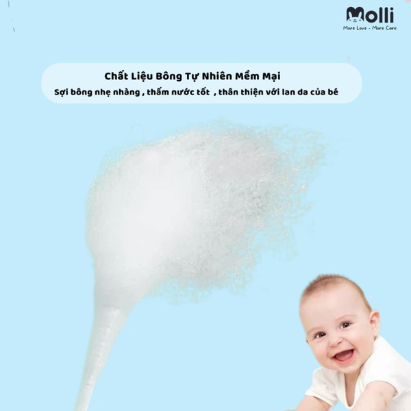 Tăm Bông Moli Cho Trẻ Em 200 Que