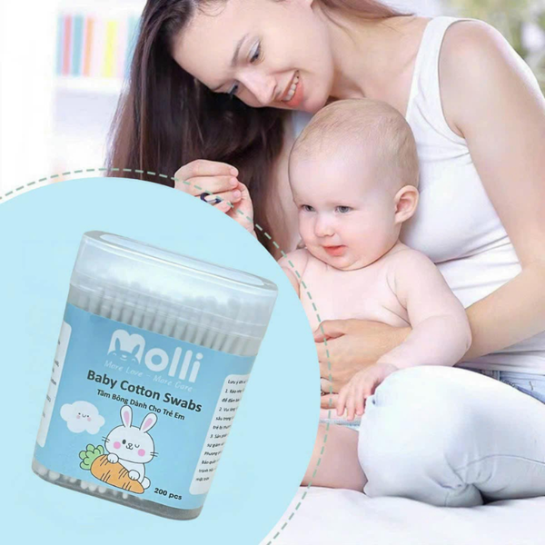 Tăm Bông Moli Cho Trẻ Em 200 Que