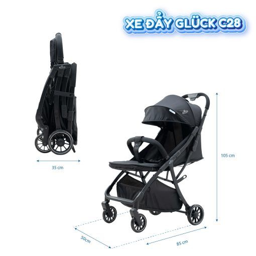 Xe đẩy gấp siêu gọn Gluck C28