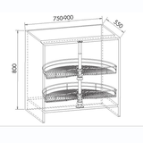  Bộ rổ góc xoay 180 độ Maadela MP-G55 