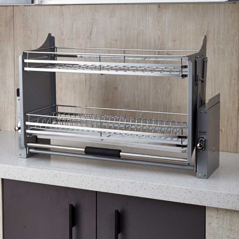  Giá bát đĩa nâng hạ Inox 304 cho tủ bếp trên Maadela MP-G30-2.80 