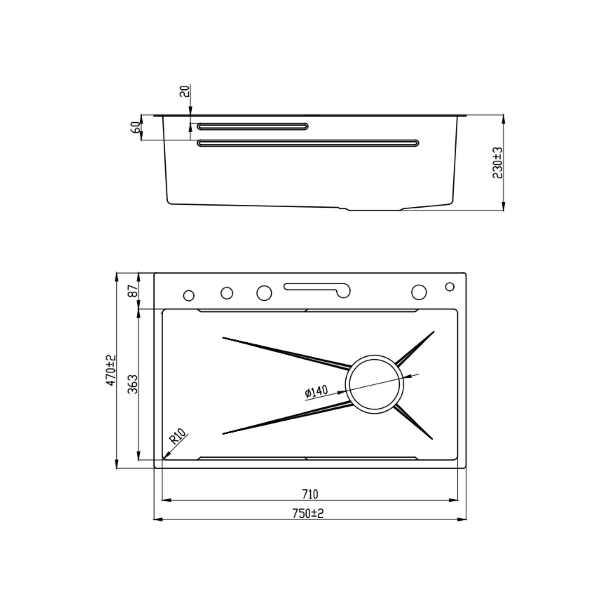  Chậu chống xước Wabenform Maadela MDS-7547DFF Lechfall 