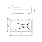  Chậu chống xước Wabenform Maadela MDS-7547DRF Lechfall 