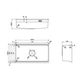  Chậu chống xước Höchste Maadela MDS-7643FSU Bodensee 
