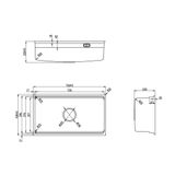  Chậu chống xước Höchste Maadela MDS-7643FUB Bodensee 