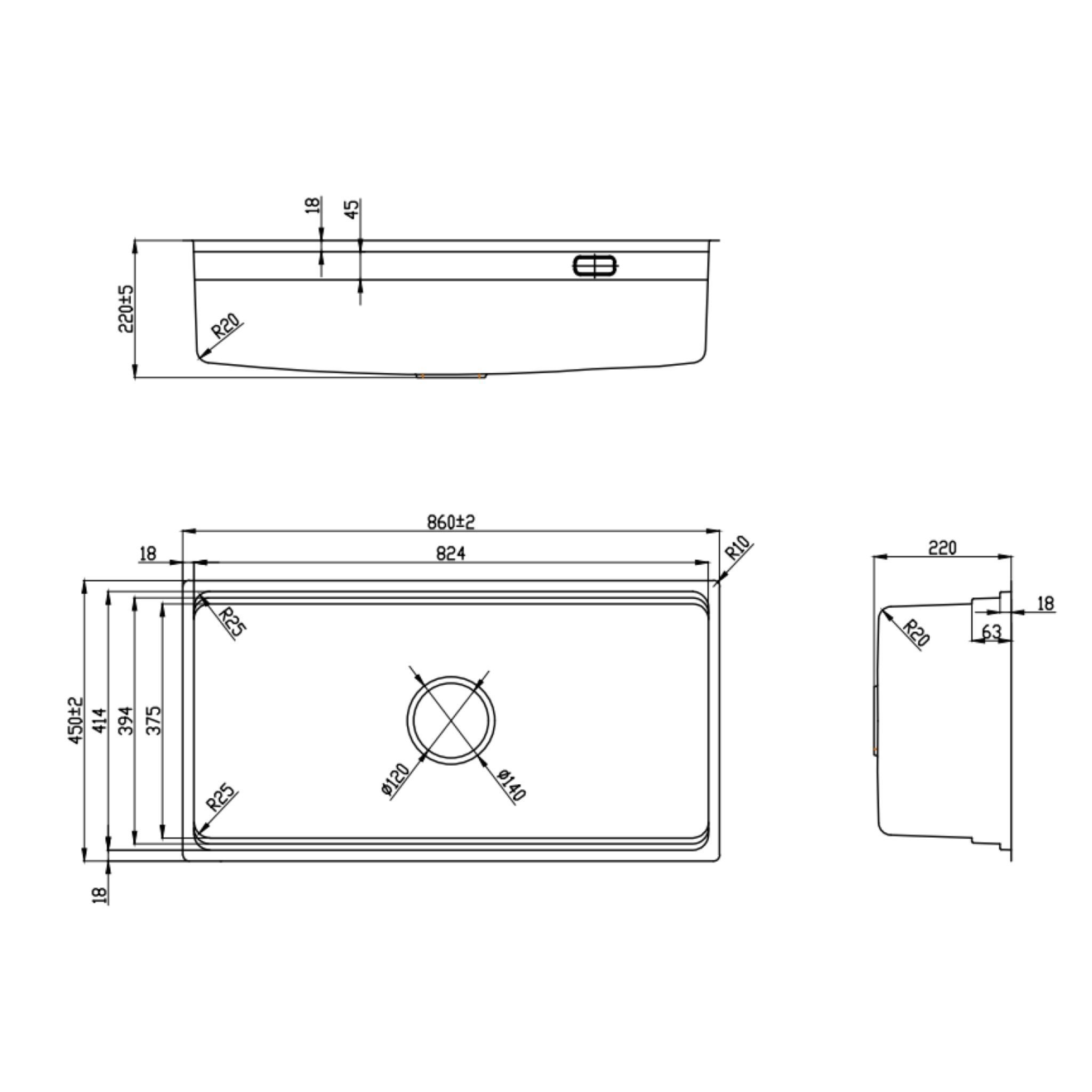  Chậu chống xước Höchste Maadela MDS-8645FSU Bodensee 