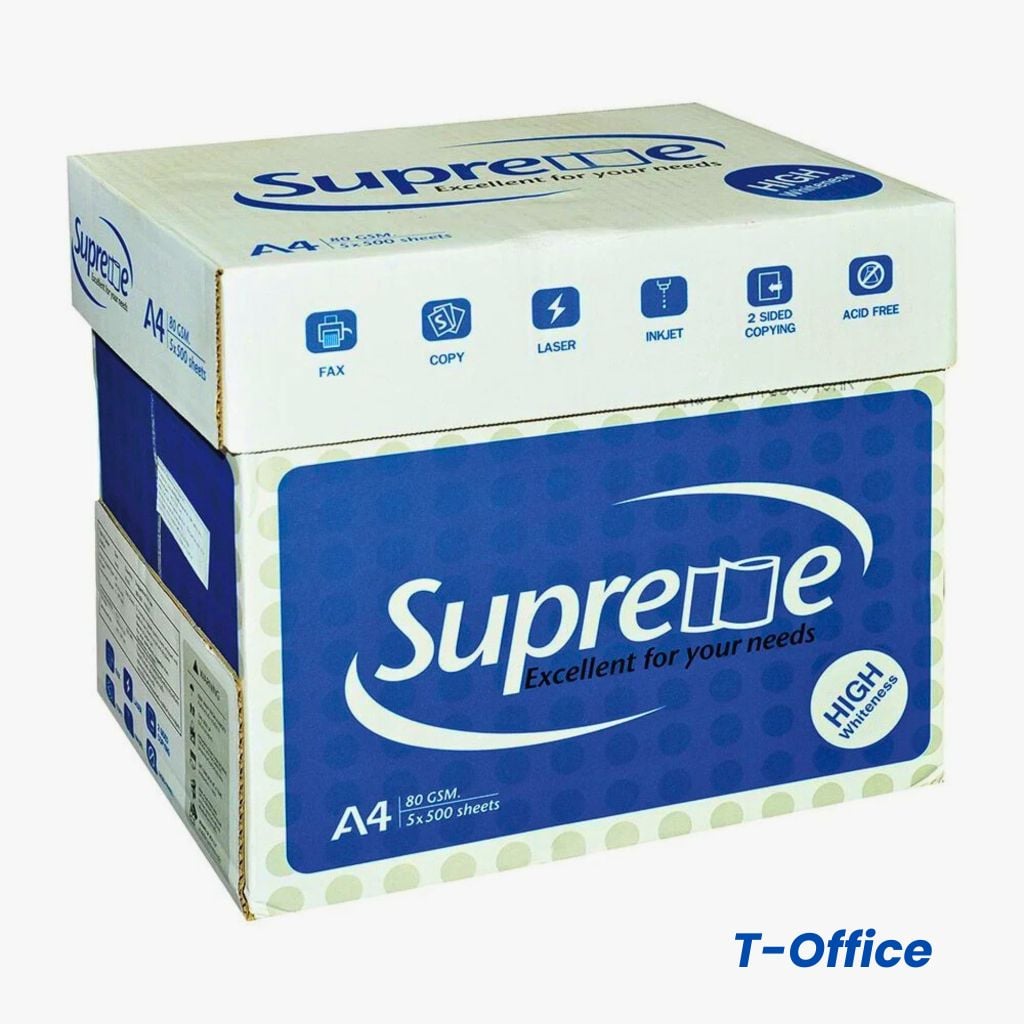 Giấy A4 Supreme định lượng 80gsm