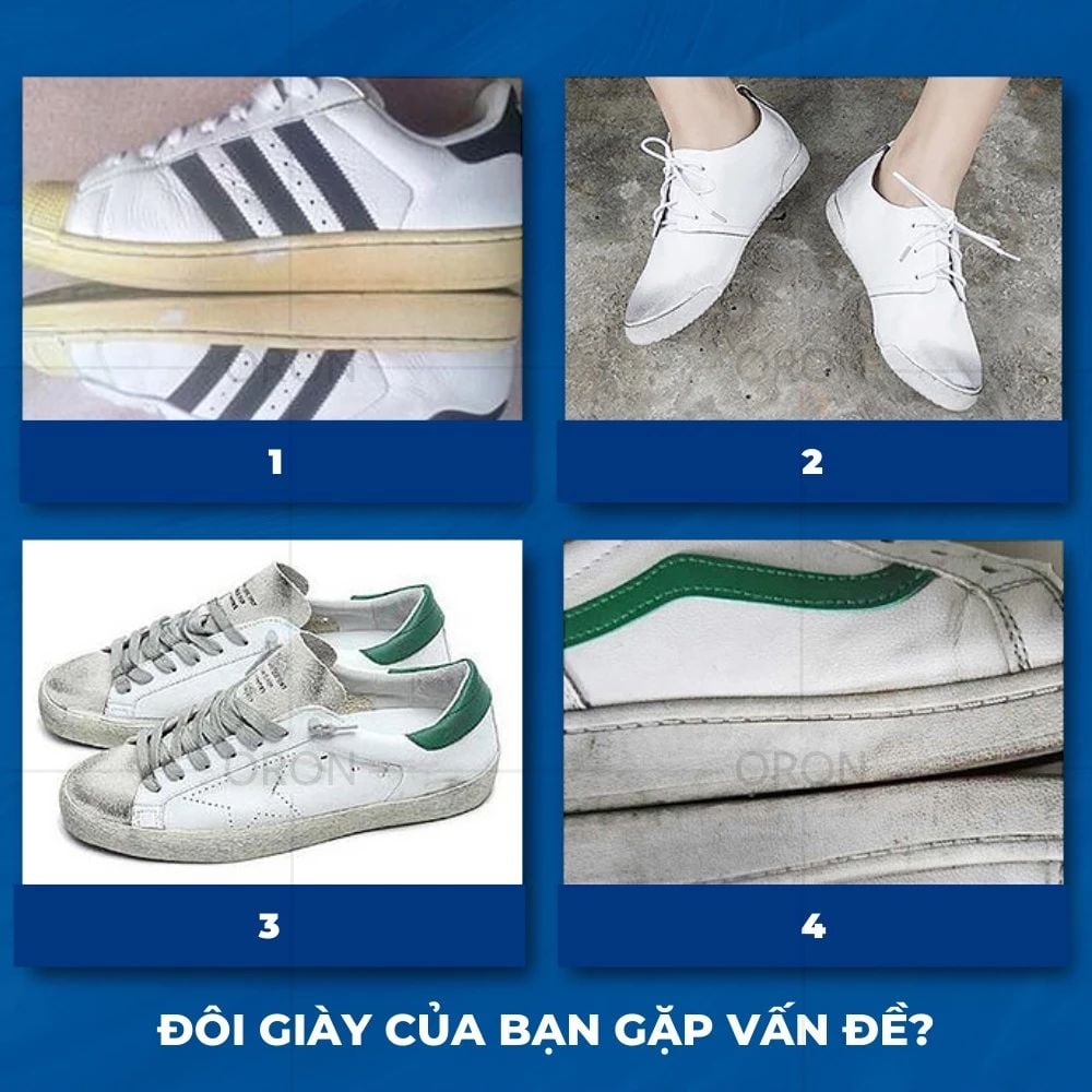  Chai xịt tạo bọt vệ sinh giày cao cấp White Shoes, xịt tạo bọt tẩy trắng khử khuẩn giày. 