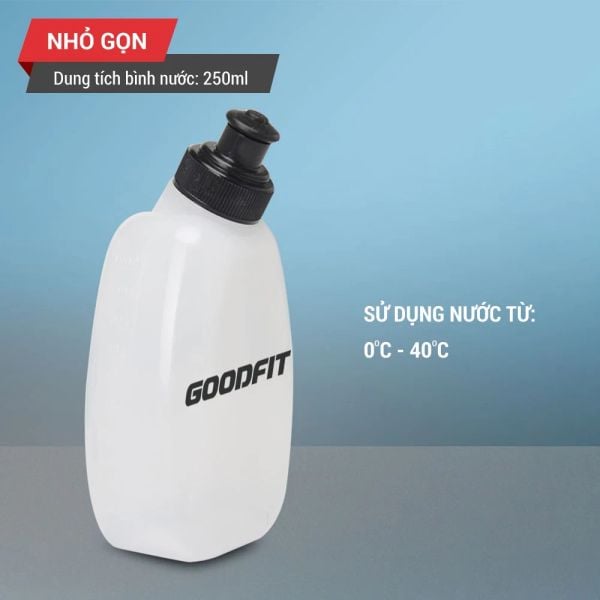  Bình nước nhựa cứng thể thao, bình nước chạy bộ 250ml GoodFit 
