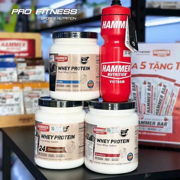  Sữa Whey Protein Hammer Nutrition 24 serving - Whey Isolate duy trì và phục hồi cơ nhanh chóng 