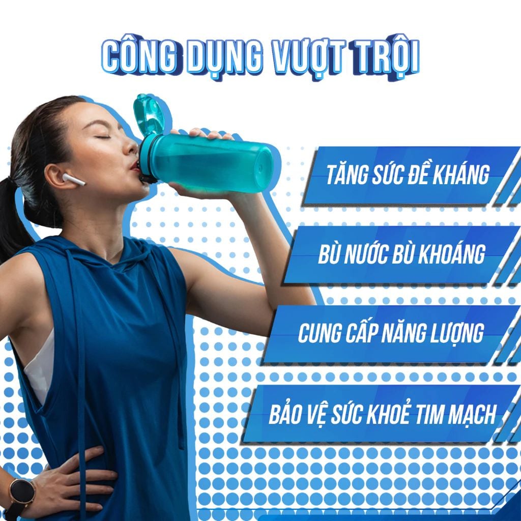  Viên sủi thể thao Sport Drink ozol 4g tuýp 20 viên bù nước và điện giải vị chanh leo 