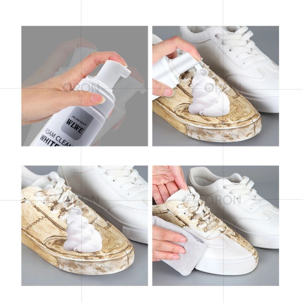  Chai xịt tạo bọt vệ sinh giày cao cấp White Shoes, xịt tạo bọt tẩy trắng khử khuẩn giày. 