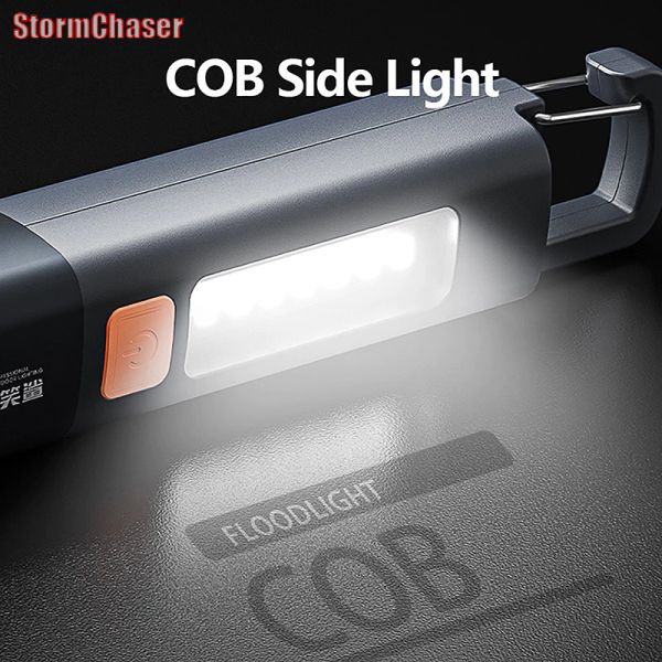  Đèn pin LED Shark XPE siêu sáng có móc, Đèn pin Phượt, Đạp, Leo Núi... 