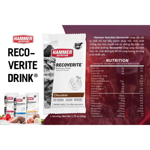  Bột phục hồi dạng gói Hammer Recoverite - Nhanh chóng phục hồi cơ bắp sau tập luyện 