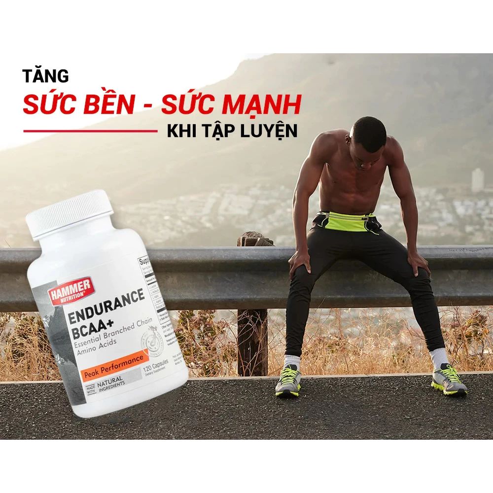  Viên Uống Tăng Sức Bền Hammer Nutrition Endurance BCAA+(120 viên) 