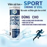  Viên Sủi Ion+ Sport Drink O'zol - Bù Nước Và Điện Giải Kèm Các Vitamin, Acid Amin Cho Cơ Thể (Tuýp 10 viên x 4g) 