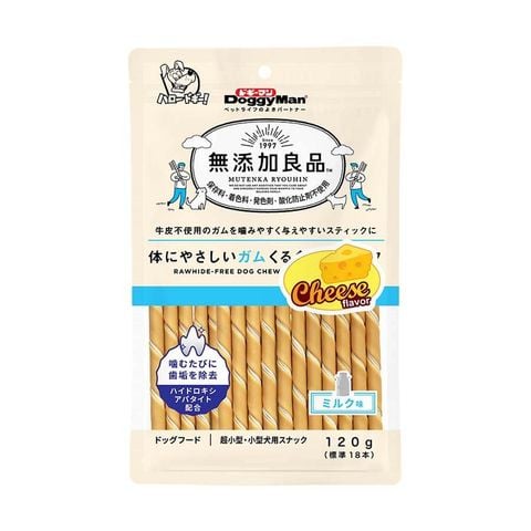 Cheese-flavored chewing stick mini size 120g - snack for dogs - DoggyMan