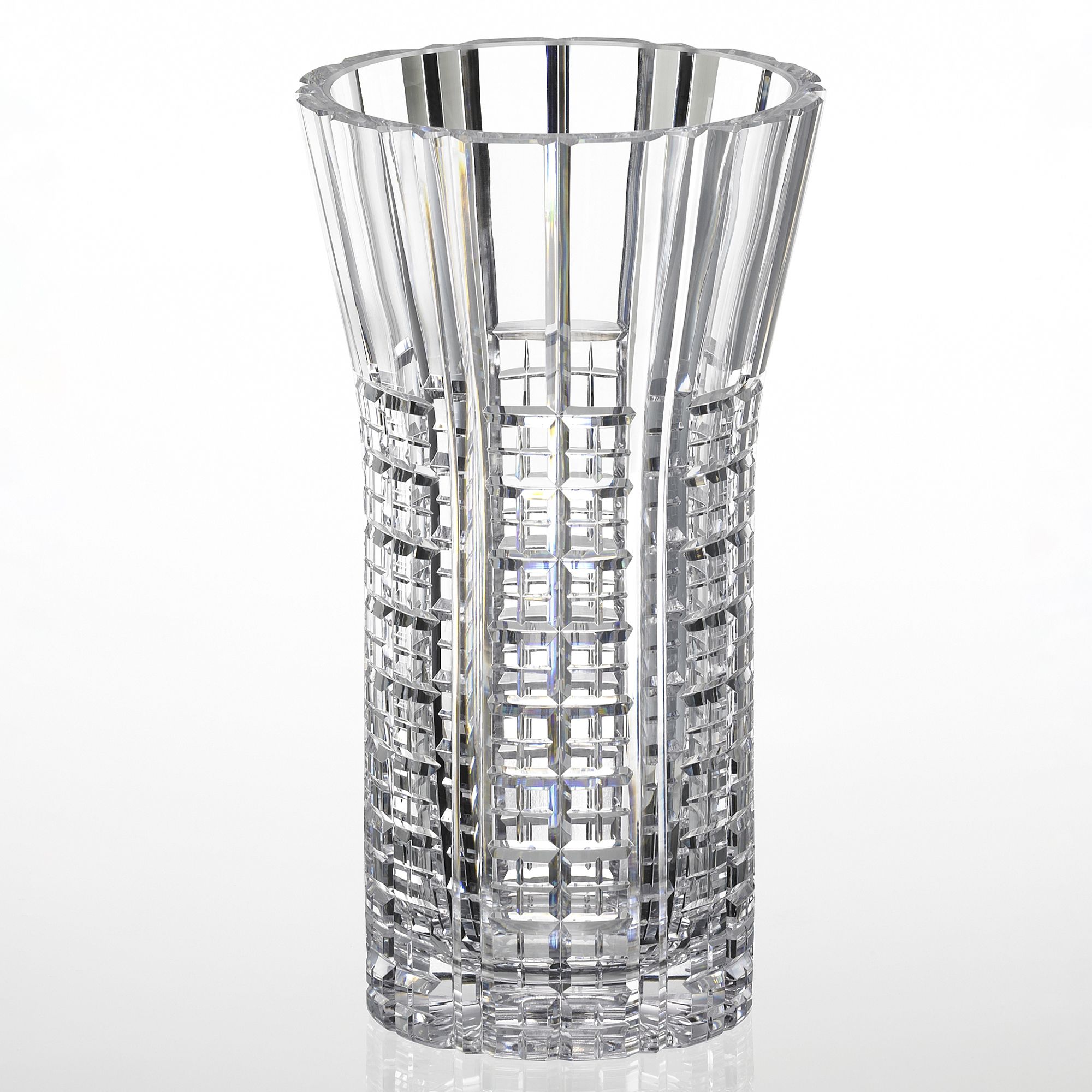 Bình hoa (lọ hoa) pha lê cao 27cm miệng loe | Kagami Crystal F450 - 584