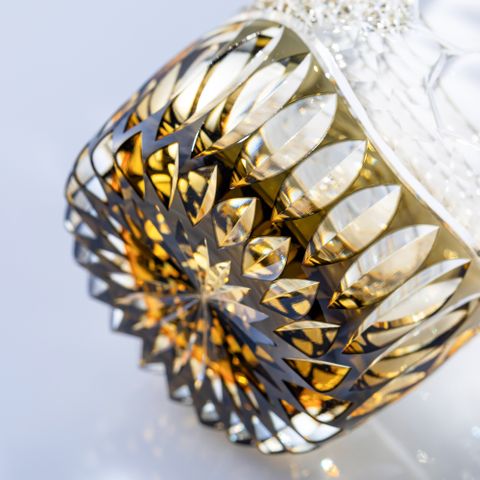  Ly pha lê rock glass Edo Kiriko 