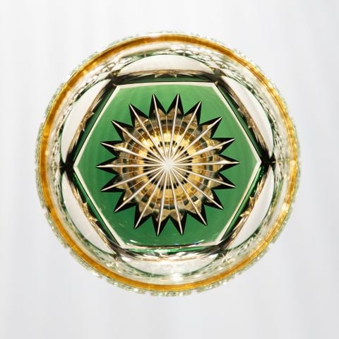  Ly pha lê rock glass Edo Kiriko 