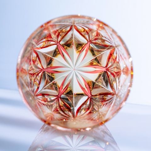  Ly pha lê rock glass Edo Kiriko 