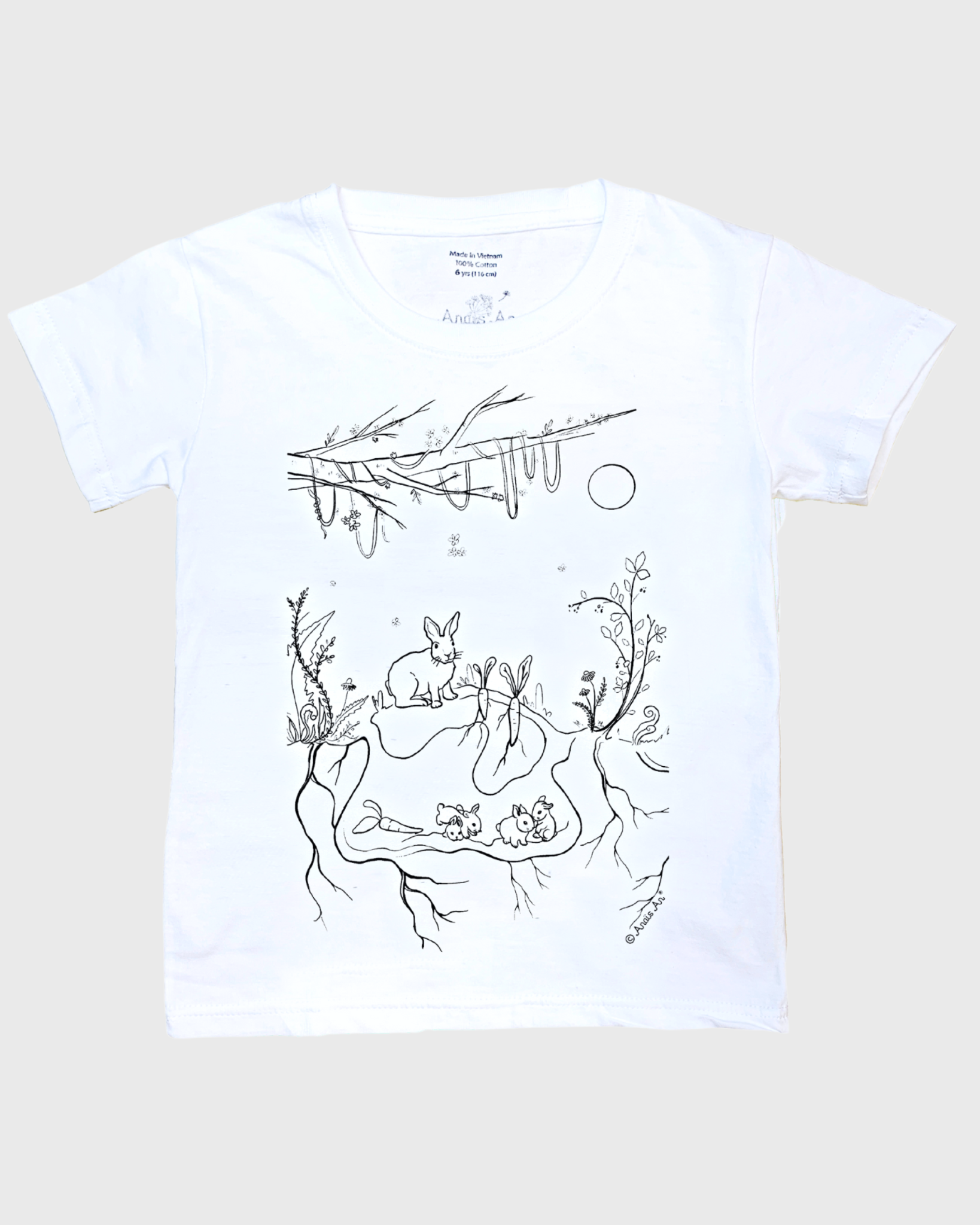  Colouritful T-shirt Thỏ (Đã bao gồm màu) 