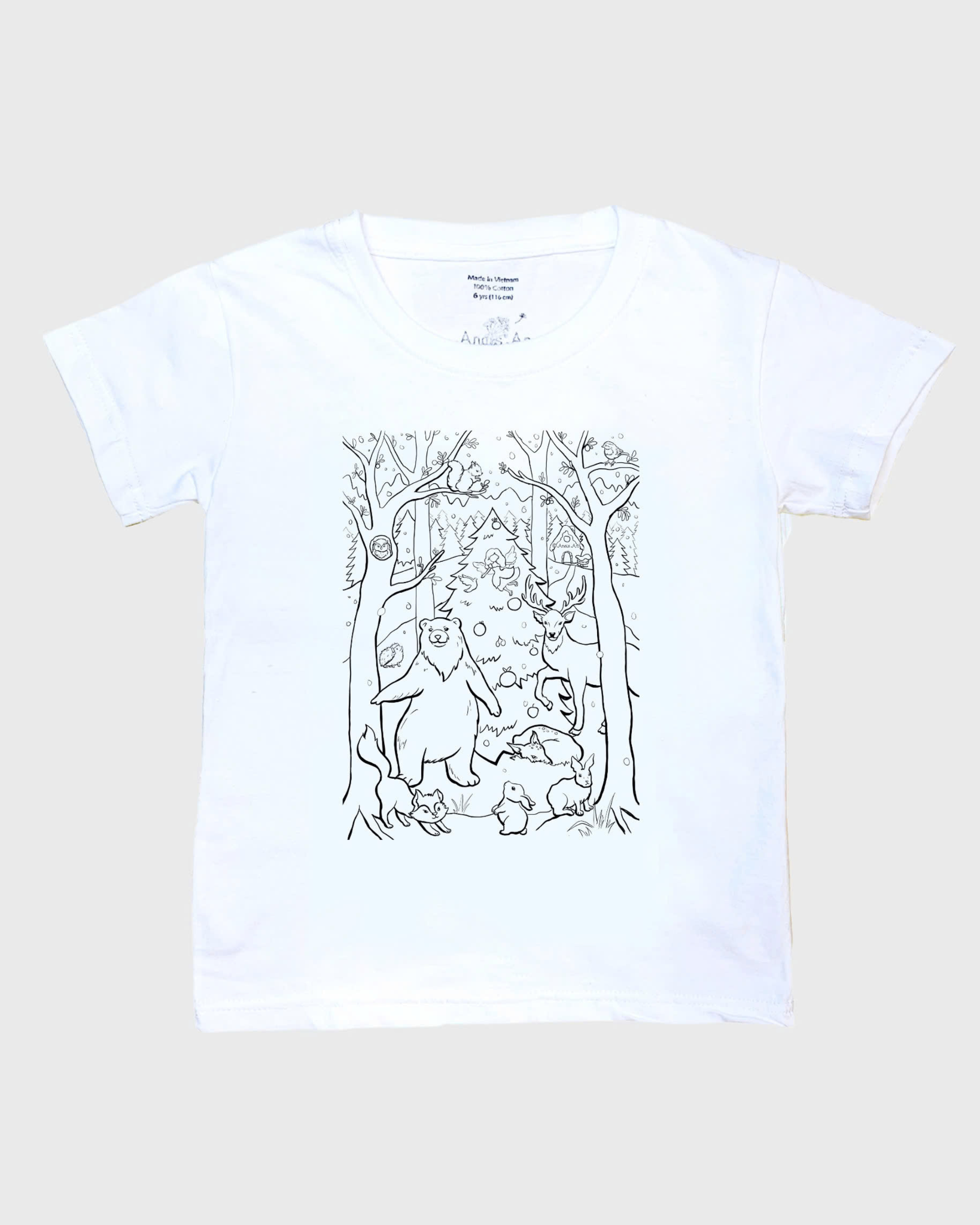  Colouritful T-shirt Cây Thông (Đã bao gồm màu) 