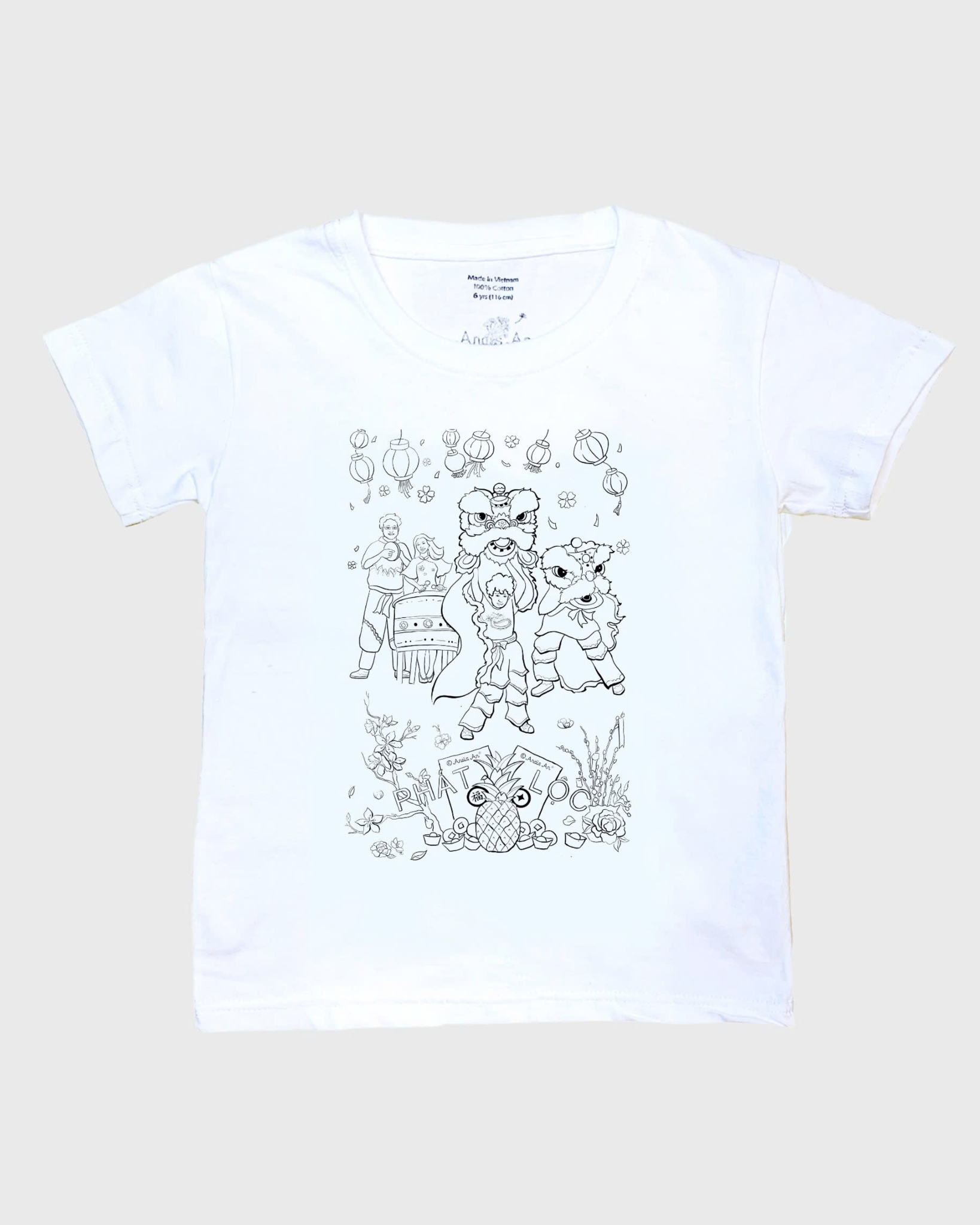  Colouritful T-shirt Lân (Đã bao gồm màu) 