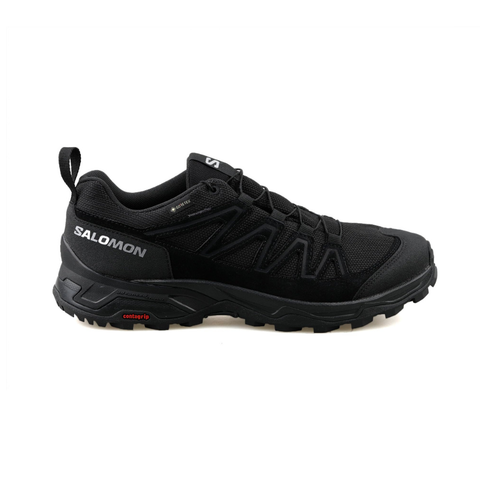 Giày Hiking Salomon Nam X Ward Leather GTX L47182300 Black/Black/Black