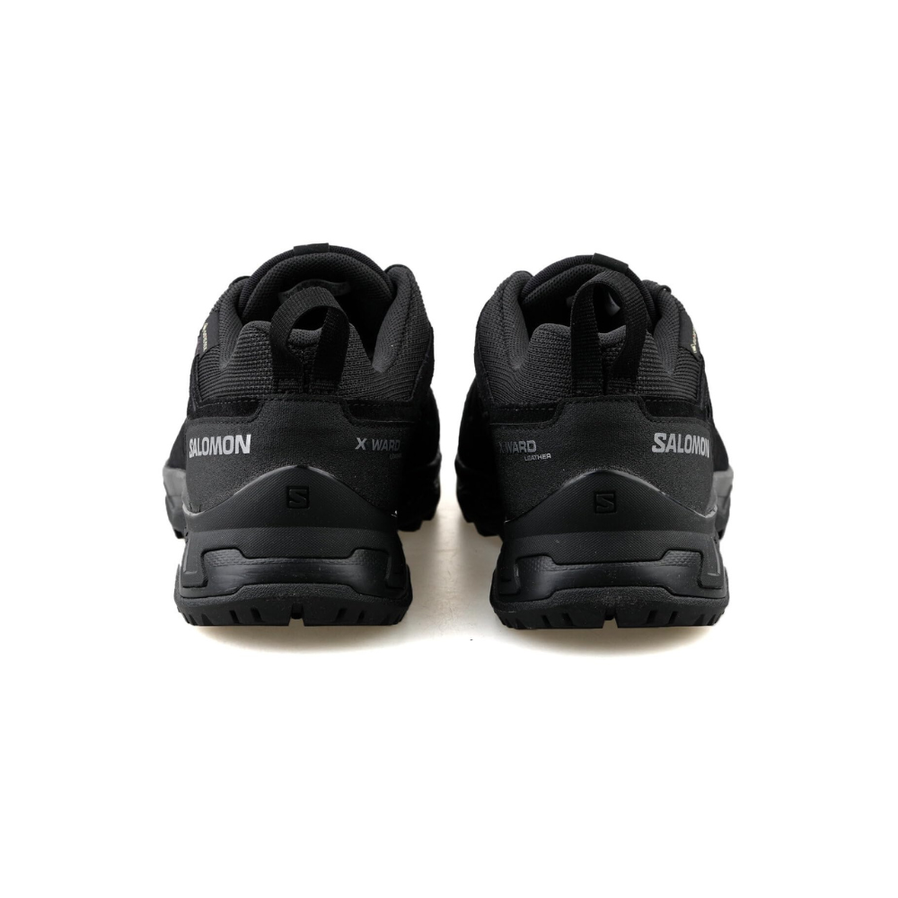 Giày Hiking Salomon Nam X Ward Leather GTX L47182300 Black/Black/Black