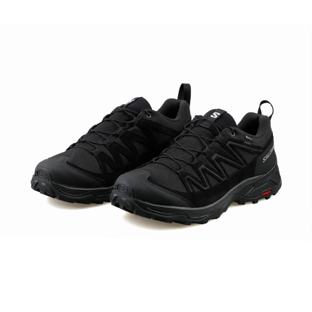 Giày Hiking Salomon Nam X Ward Leather GTX L47182300 Black/Black/Black