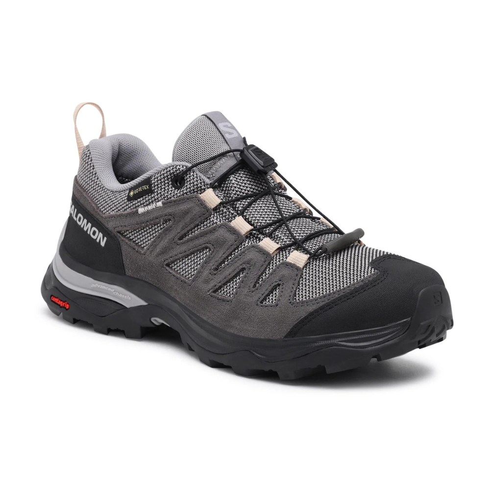 Giày Hiking Salomon Nữ X Ward Leather GTX W L47182400 Gull/Black/Ebony