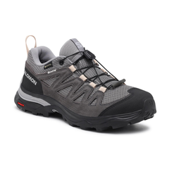 Giày Hiking Salomon Nữ X Ward Leather GTX W L47182400 Gull/Black/Ebony