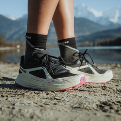 Giày Thể Thao Trail Running Nữ Salomon Shoes Ultra Flow Black/Tyello/Rose V L47450900