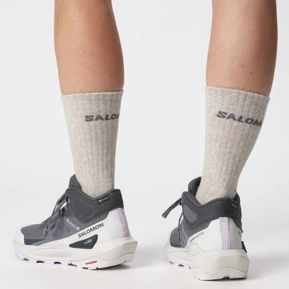 Giày Hiking Nữ Salomon Elixir Activ Mid GTX India Ink Orchid Petal	L47457400