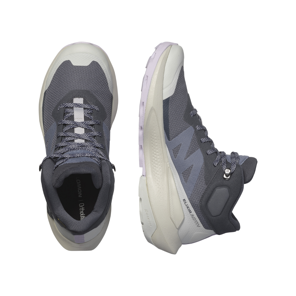 Giày Hiking Nữ Salomon Elixir Activ Mid GTX India Ink Orchid Petal	L47457400
