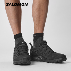 Giày Hiking Salomon Nam X Ward Leather GTX L47182300 Black/Black/Black