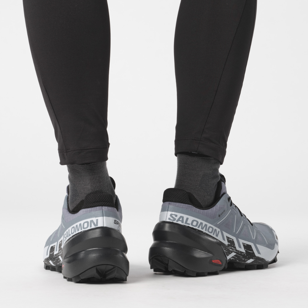 Giày Trail Running Nữ Salomon Speedcross 6 GTX Flint Stone Black Heather L47302300