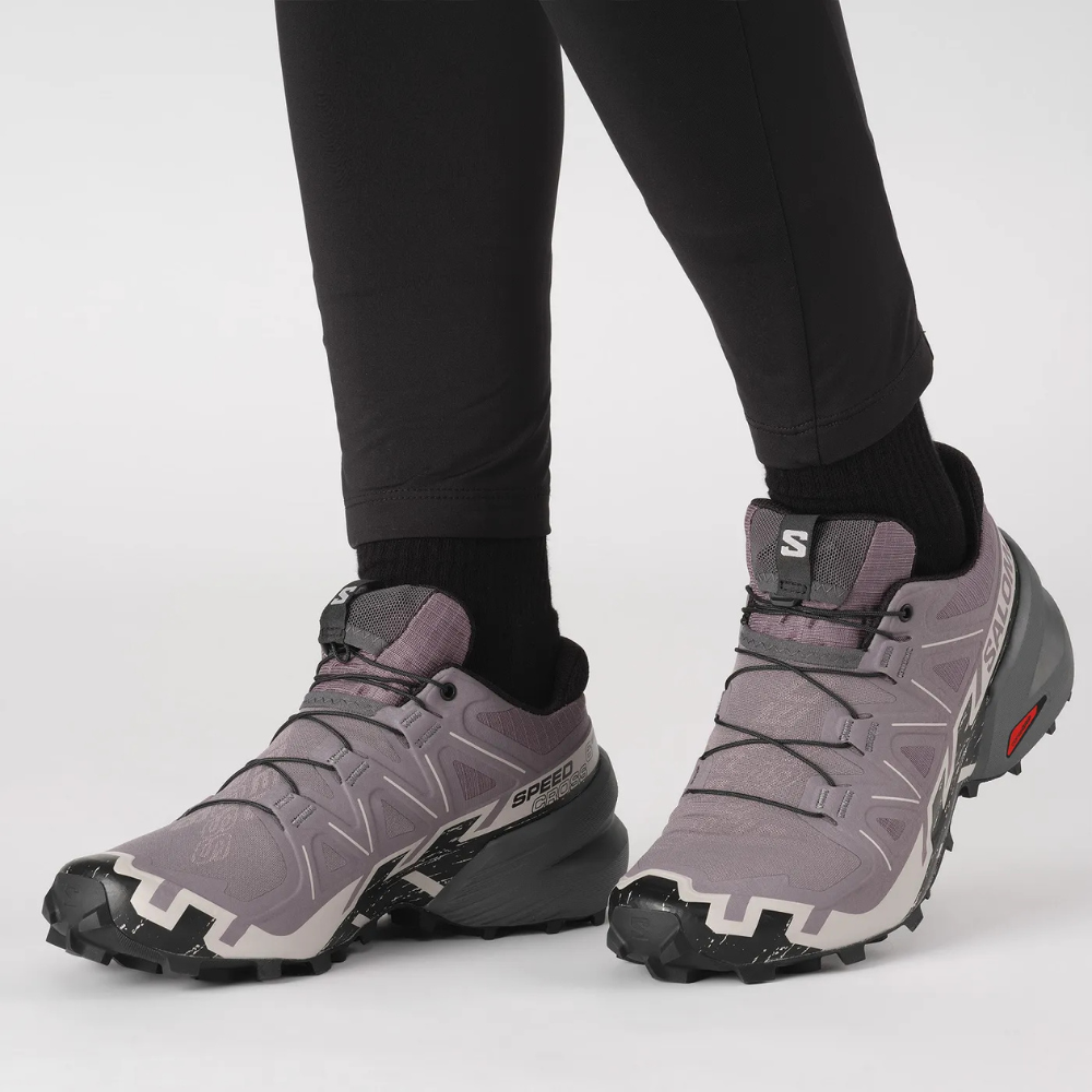 Giày Trail Running Nữ Salomon Speedcross 6 Wide Black Phantom L41763200