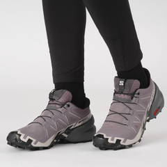 Giày Trail Running Nữ Salomon Speedcross 6 Wide Black Phantom L41763200