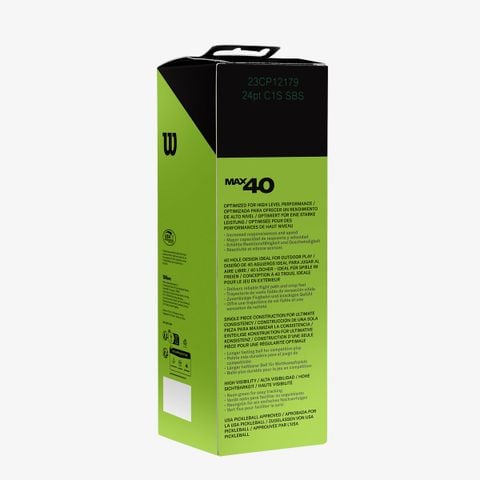 Bóng Pickleball Wilson Max 40 Outdoor 3 Pack Green WR8909201001