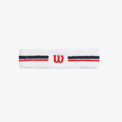 Băng Trán Thể Thao Wilson U Stripe Headband Bright White WU00065411