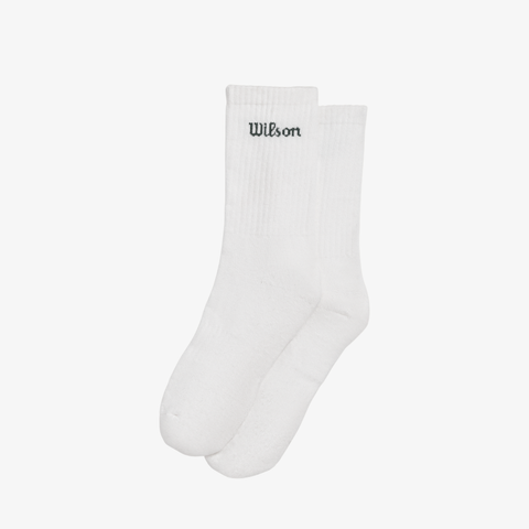 Tất Cao Cổ Wilson U Crew Logo Sock Bright White/Sycamore WU00017331NVD