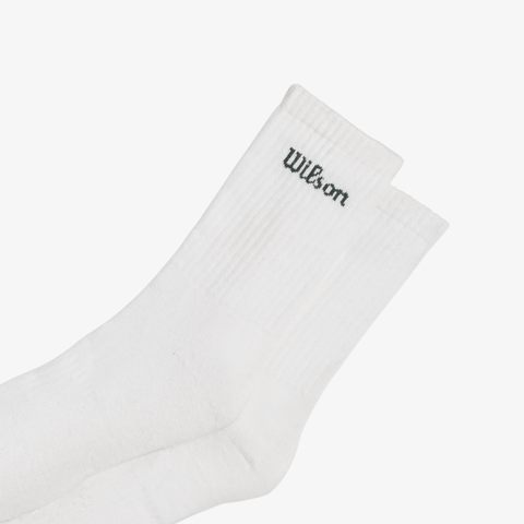 Tất Cao Cổ Wilson U Crew Logo Sock Bright White/Sycamore WU00017331NVD