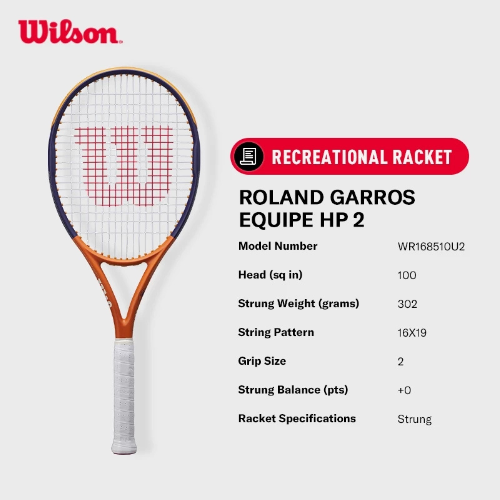 Wilson Roland Garros Equipe hp Recreational Vợt Tennis Đã Căng Dây WR168510U2