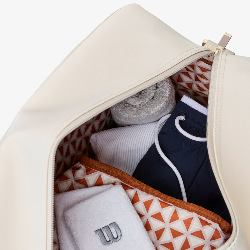 Wilson Roland Garros 2025 Small Duffel Cream Túi Đựng Tennis WR8043801