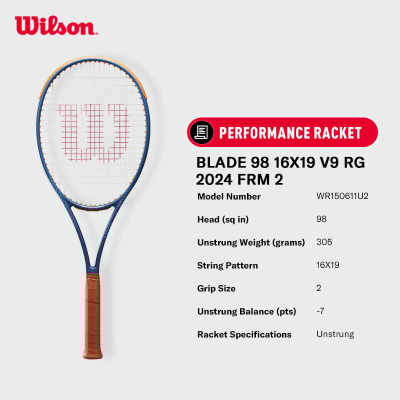 ウィルソン Wilson BLADE98S V9 グリップ2 Wilson BLADE98 V9 16✖19