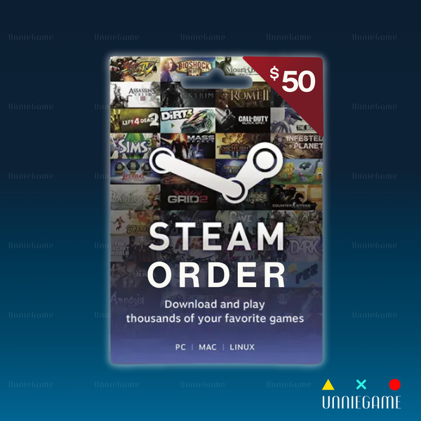 Gói Nạp Steam Wallet| Steam Order 50 USD