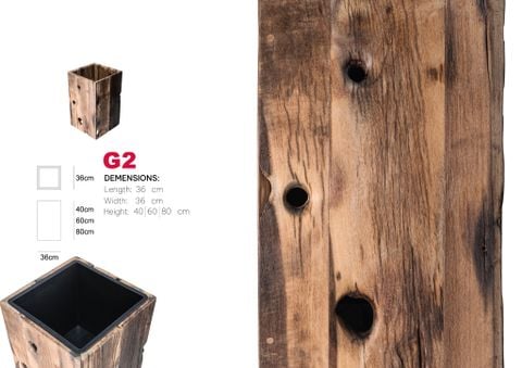  CHẬU CÂY GỖ TÀU THUYỀN 