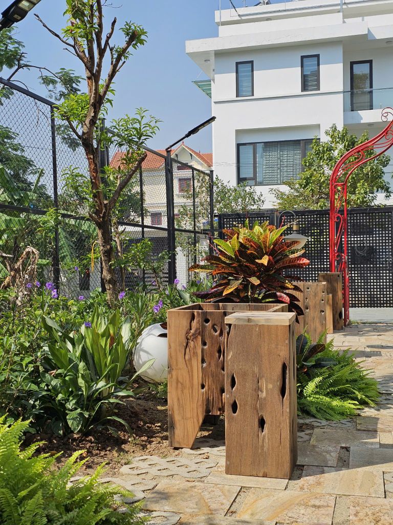 CHẬU CÂY GỖ TÀU THUYỀN